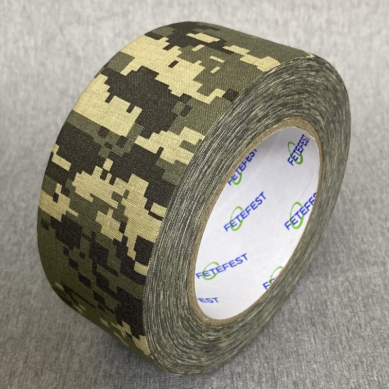 Fetefest Camo Tape Camouflage Tape No Residue, Non-Reflective 2" by 30Yard with Various Camo Patents - Image 1
